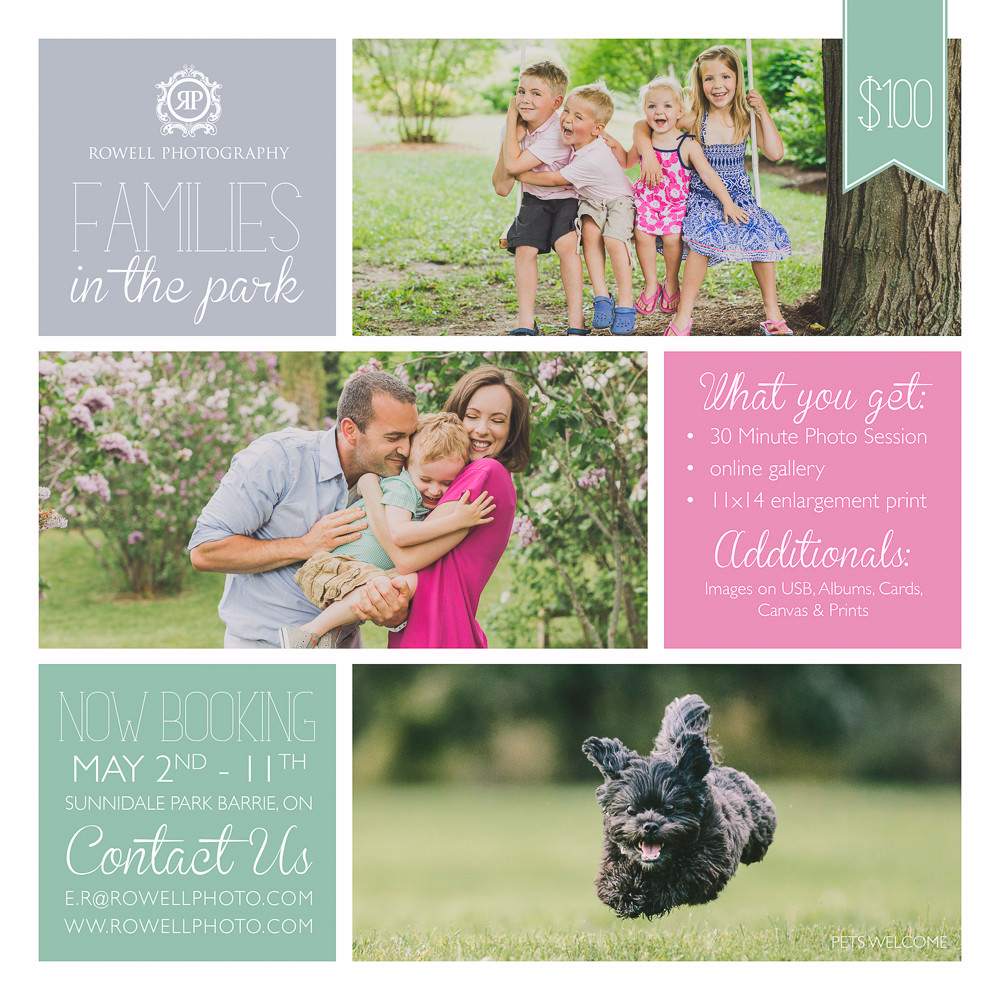 Families in the park promo