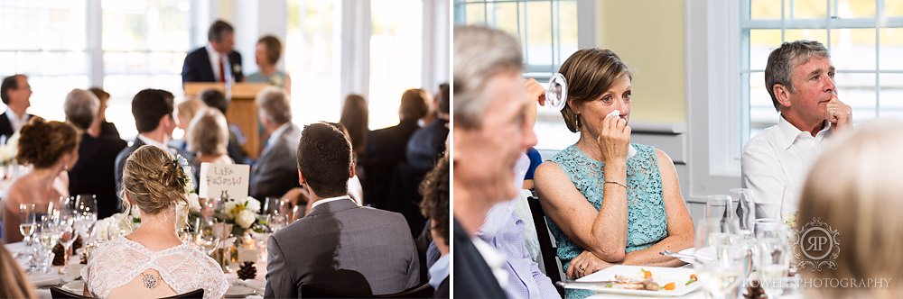 emotional speehces muskoka wedding reception