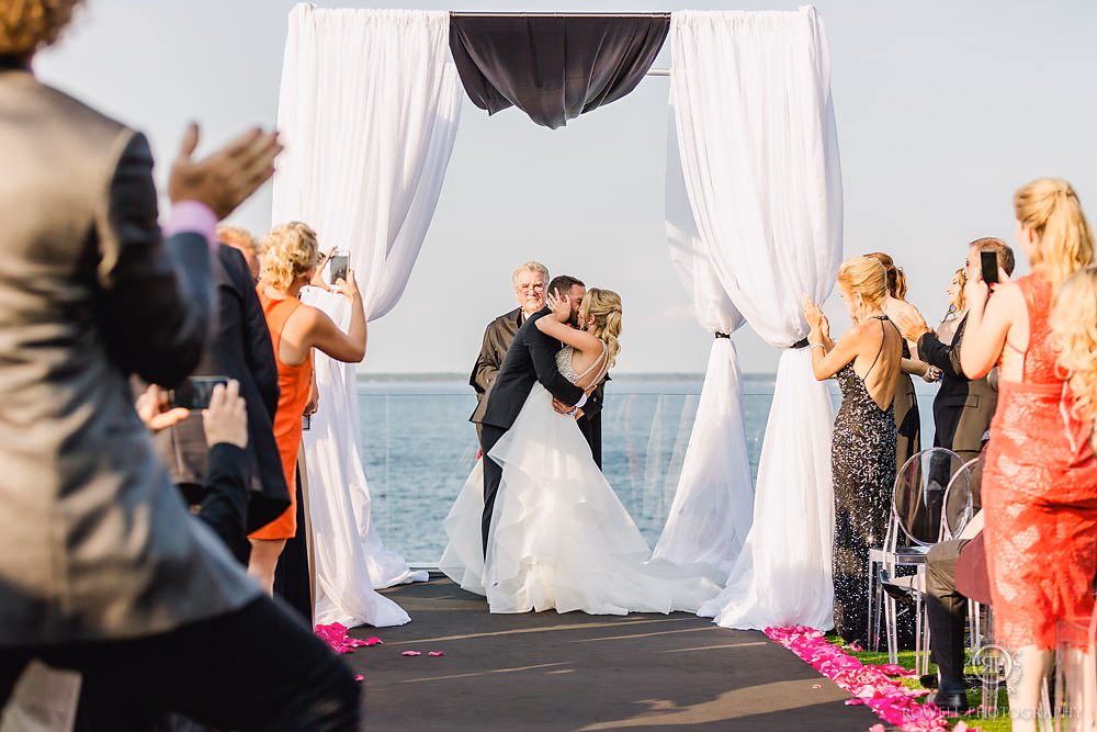 a romantic backyard wedding just married